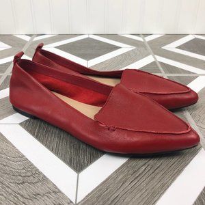 Aldo Pointed Toe Flats Red 8